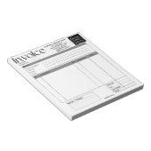 Custom Logo Small Business Invoice Sales Receipt Notitieblok (Schuin)