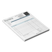 Custom Logo Small Business Invoice Sales Receipt O Notitieblok (Schuin)