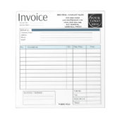 Custom Logo Small Business Invoice Sales Receipt O Notitieblok (Voorkant)