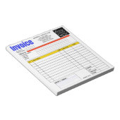 Custom Logo Small Business Invoice Sales Receipt O Notitieblok (Schuin)