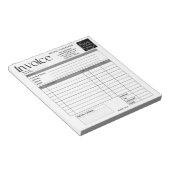 Custom Logo Small Business Invoice Sales Receipt O Notitieblok (Schuin)