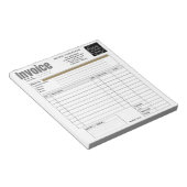 Custom Logo Small Business Invoice Sales Receipt O Notitieblok (Schuin)