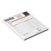 Custom Logo Small Business Invoice Sales Receipt O Notitieblok (Schuin)