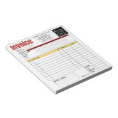 Custom Logo Small Business Invoice Sales Receipt O Notitieblok (Schuin)