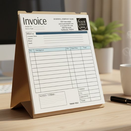 Custom Logo Small Business Invoice Sales Receipt O Notitieblok
