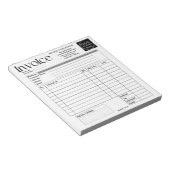 Custom Logo Small Business Invoice Sales Receipt O Notitieblok (Schuin)