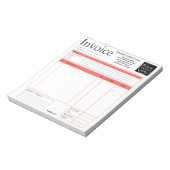 Custom Logo Small Business Invoice Sales Receipt P Notitieblok (Linkerzijde)