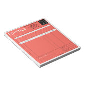 Custom Logo Small Business Invoice Sales Receipt R Notitieblok (Schuin)