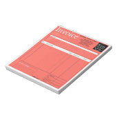Custom Logo Small Business Invoice Sales Receipt R Notitieblok (Linkerzijde)