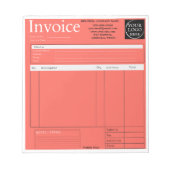 Custom Logo Small Business Invoice Sales Receipt R Notitieblok (Voorkant)