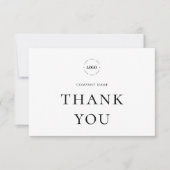 Custom Logo Social Media Bedrijf Klant Bedankkaart (Voorkant)