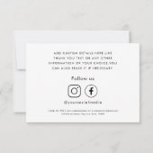 Custom Logo Social Media Bedrijf Klant Bedankkaart (Achterkant)