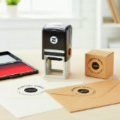 Custom Logo Stamp for Paper (Business Name Seal) Zelfinktende Stempel