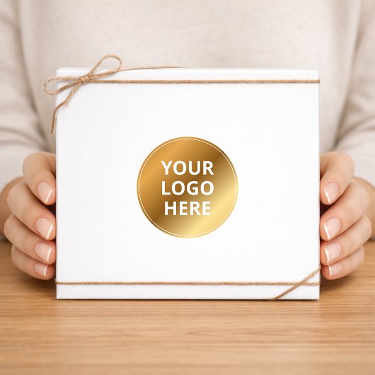 Custom Logo Sticker | Editable Branding Label