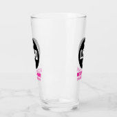 Custom Logo & Text 16oz Pink Personalized Beer Glas (Links)