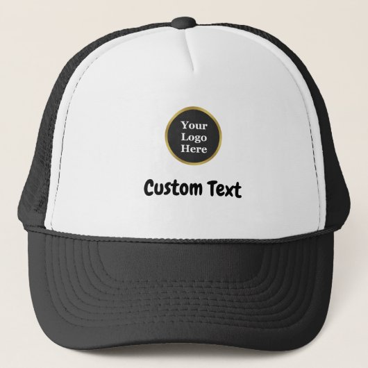Custom Logo Text Baseball Cap for Men Women Trucker Pet (Voorkant)