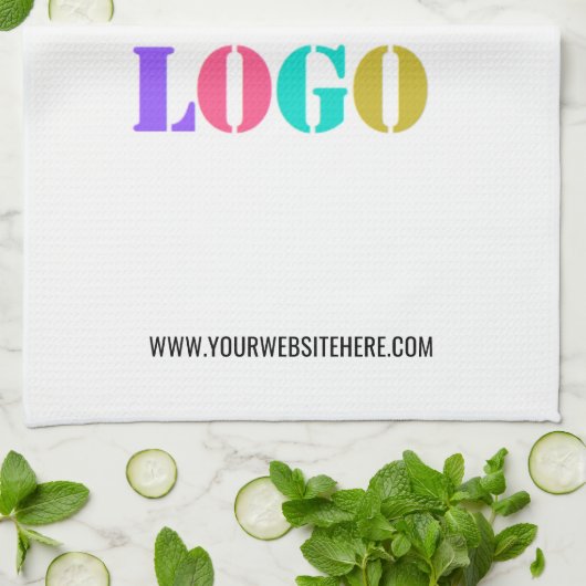 Custom Logo Text Business Kitchen Towel Template Theedoek (Gevouwen)