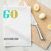 Custom Logo Text Business Kitchen Towel Template Theedoek (Quarter Fold)