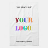 Custom Logo Text Business Kitchen Towel Template Theedoek (Verticaal)
