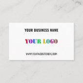 Custom Logo Text Promotional Business Card Example Visitekaartje (Achterkant)