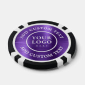 Custom Logo & Text Purple Business Casino Night Poker Chips (Enkel)