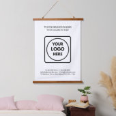 Custom Logo Text Template Hanging Display Design Hangend Wandkleed (Slaapkamer)