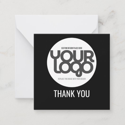 Custom Logo Thank You Cards with QR Code Notitiekaartje (Voorkant)