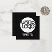 Custom Logo Thank You Cards with QR Code Notitiekaartje (Voorkant / Achterkant in situ)