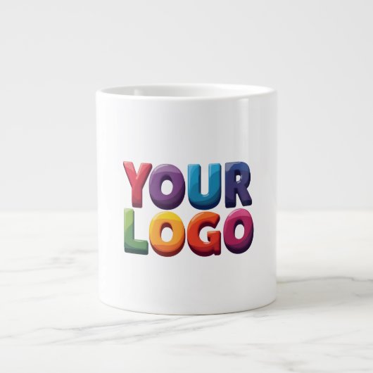 Custom Logo – Upload Your Logo | Business & Brand  Grote Koffiekop (Voorkant)