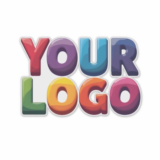 Custom Logo|Upload Your Logo | Business & Brand  Sticker (Voorkant)