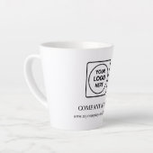 Custom Logo Website Business Promo Latte mug Mok (Linkerhoek)