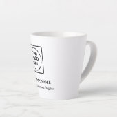 Custom Logo Website Business Promo Latte mug Mok (Rechterhoek)