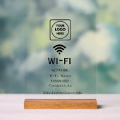 Custom Logo Wi-Fi Network Password Display Sign (Neutraal)