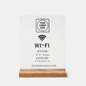 Custom Logo Wi-Fi Network Password Display Sign (Voorkant)