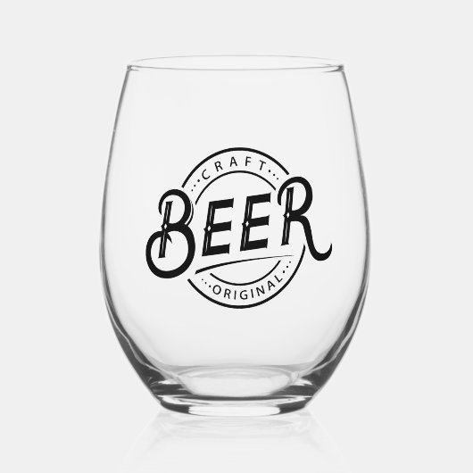 Custom Logo wijnglas Zonder Voet (Voorkant)