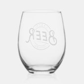 Custom Logo wijnglas Zonder Voet (Achterkant)