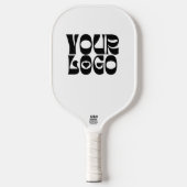 Custom Logo Zwart & Wit Pickleball Paddle (Voorkant)