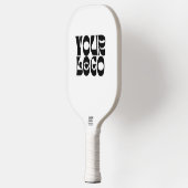 Custom Logo Zwart & Wit Pickleball Paddle (Links)