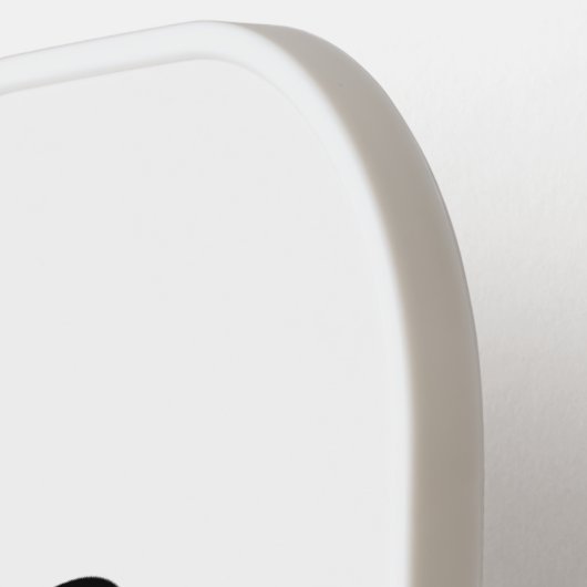 Custom Logo Zwart & Wit Pickleball Paddle (Links Detail)