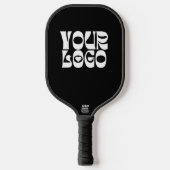 Custom Logo Zwart & Wit Pickleball Paddle (Voorkant)