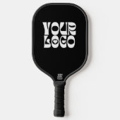 Custom Logo Zwart & Wit Pickleball Paddle (Achterkant)