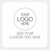 Custom Logotipo Store & Business Vierkante Sticker (Voorkant)
