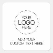 Custom Logotipo Store & Business Vierkante Sticker (Voorkant)
