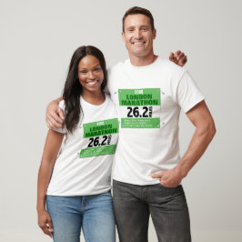 Custom London Marathon Race Number, 26.2 Miles T-shirt