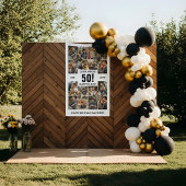 Custom Look Who's 50 Happy Birthday Photo Collage Spandoek