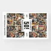 Custom Look Who's 50 Happy Birthday Photo Collage Spandoek