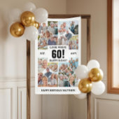 Custom Look Who's 60 Happy Birthday Photo Collage Spandoek