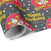 Custom LOONEY TUNES™ Logo Happy Birthday Cadeaupapier (Rol Hoek)