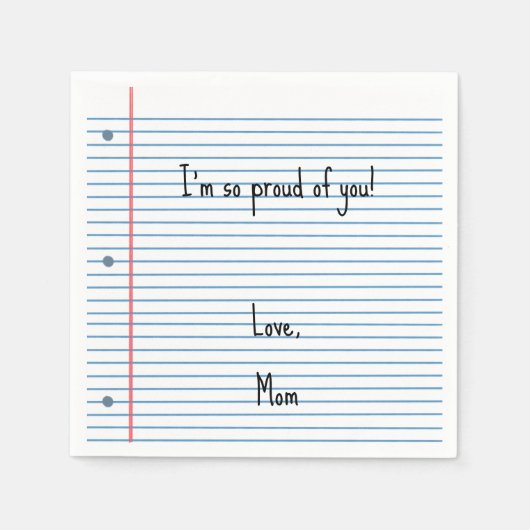 Custom Loose Leaf Lunch Servet voor Terug naar Sch (Voorkant)