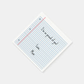 Custom Loose Leaf Lunch Servet voor Terug naar Sch (Hoek)